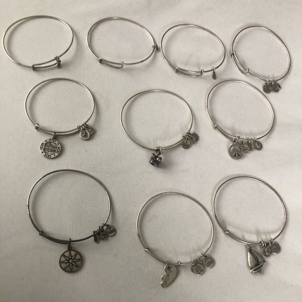 Alex and Ani bangle and filler bracelets